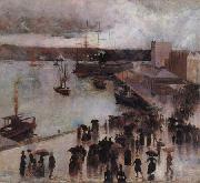 Charles conder, Departure of the SS Orient from Circular Quay